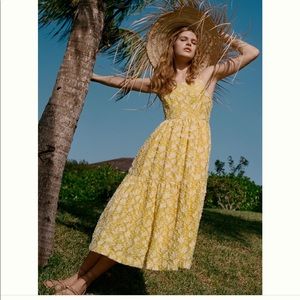 Maeve Rhoda Textured midi dress